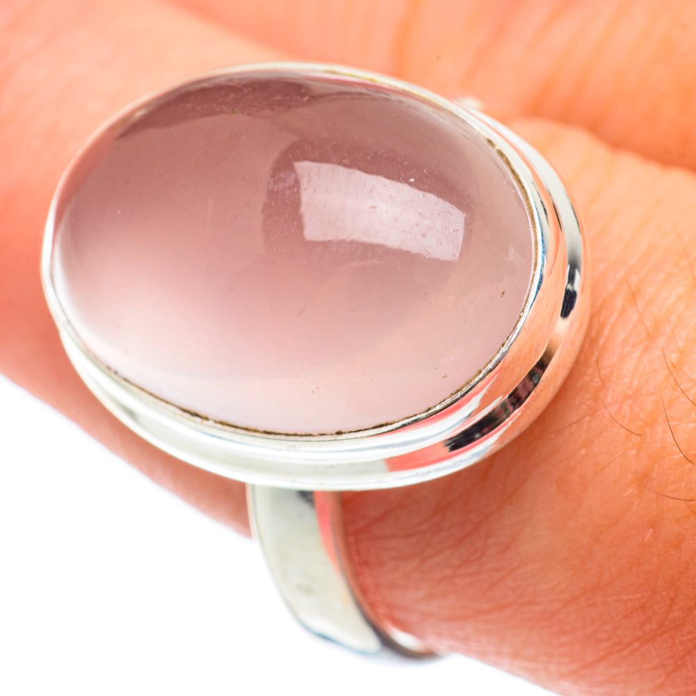 Rose Quartz Rings handcrafted by Ana Silver Co - RING65032