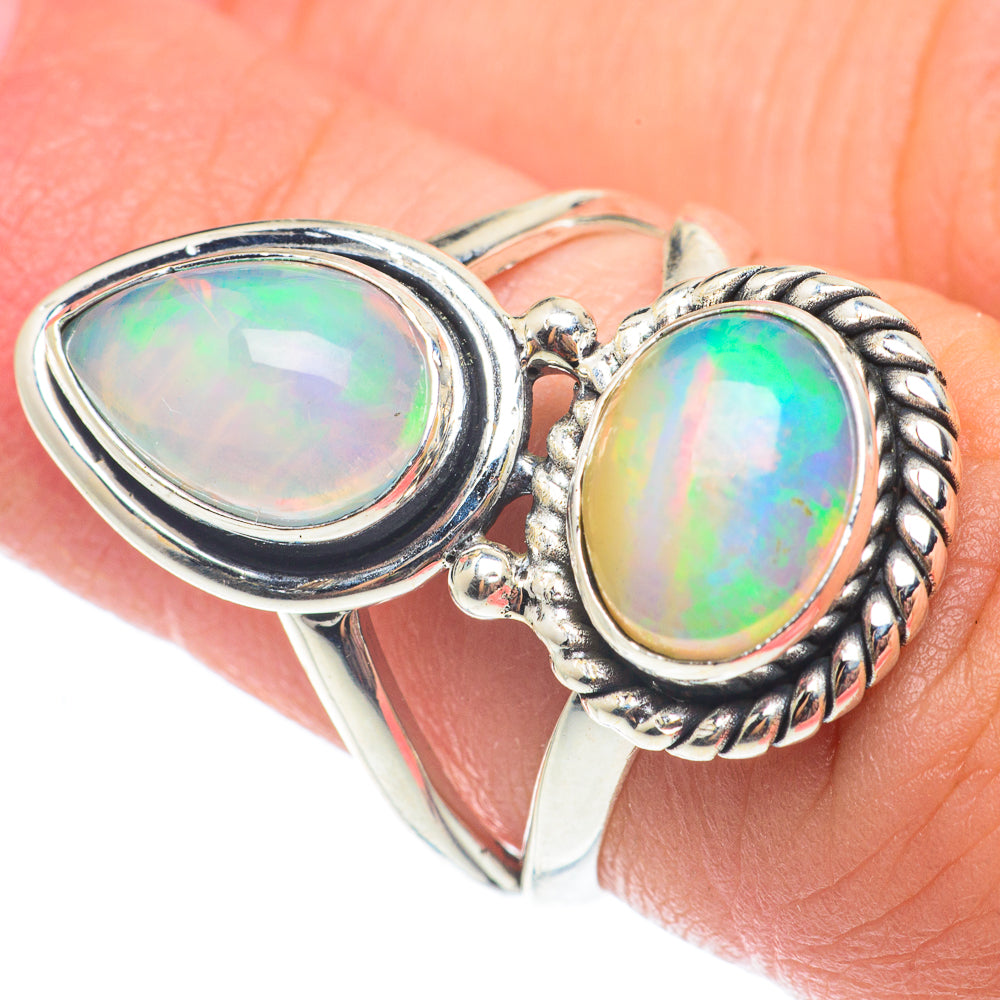 Ethiopian Opal Rings handcrafted by Ana Silver Co - RING65037