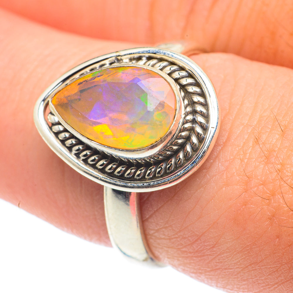 Ethiopian Opal Rings handcrafted by Ana Silver Co - RING65040