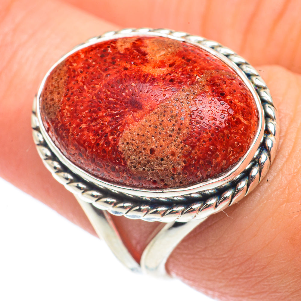 Sponge Coral Rings handcrafted by Ana Silver Co - RING65048