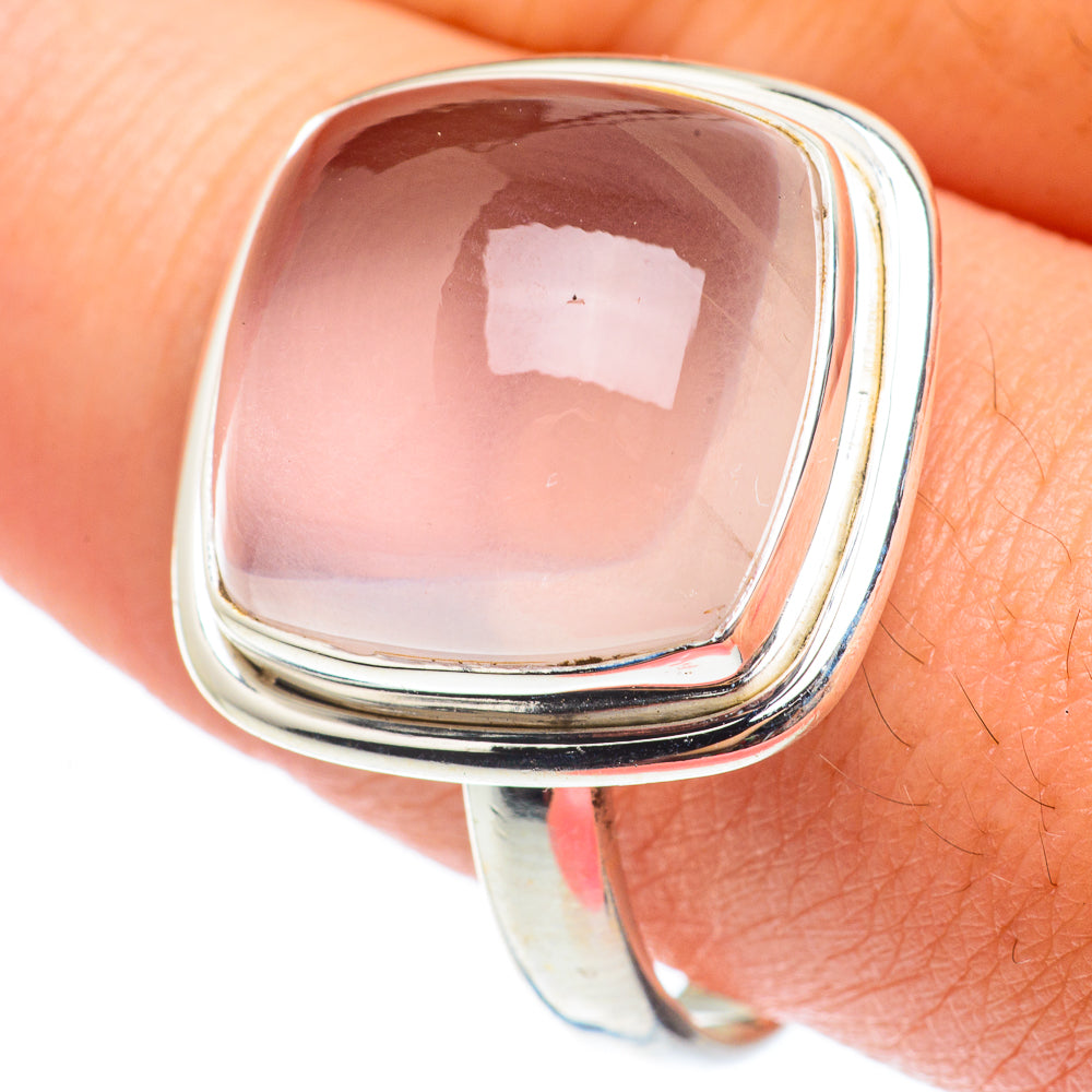 Rose Quartz Rings handcrafted by Ana Silver Co - RING65050