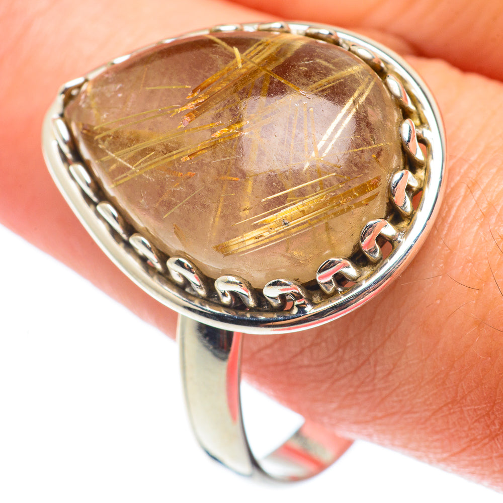 Rutilated Quartz Rings handcrafted by Ana Silver Co - RING65053
