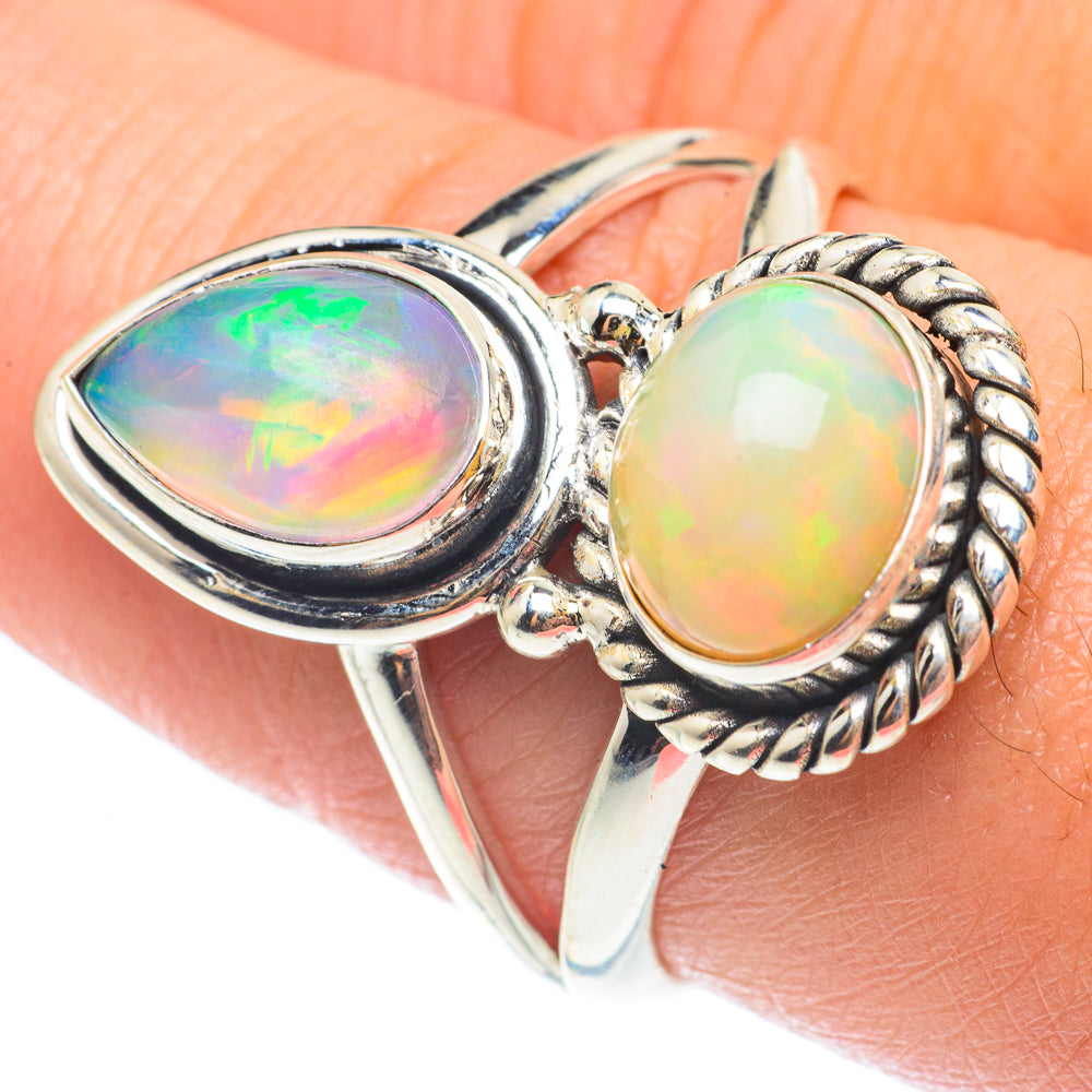 Ethiopian Opal Rings handcrafted by Ana Silver Co - RING65055