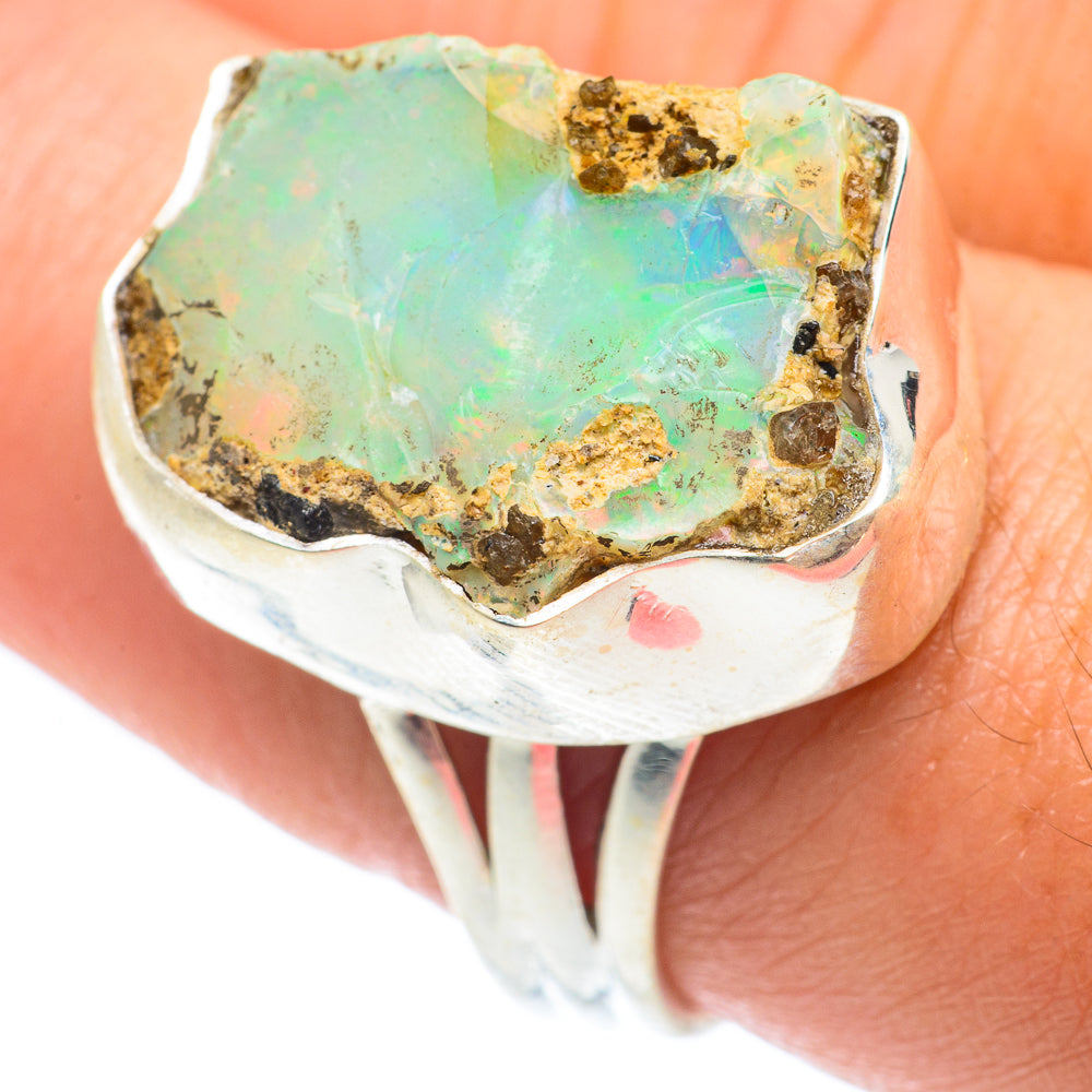 Ethiopian Opal Rings handcrafted by Ana Silver Co - RING65056
