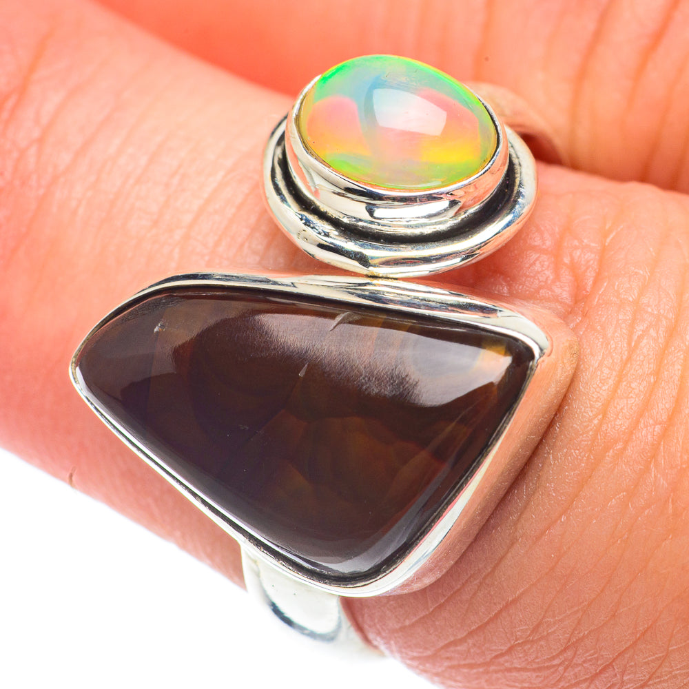 Mexican Fire Agate Rings handcrafted by Ana Silver Co - RING65057