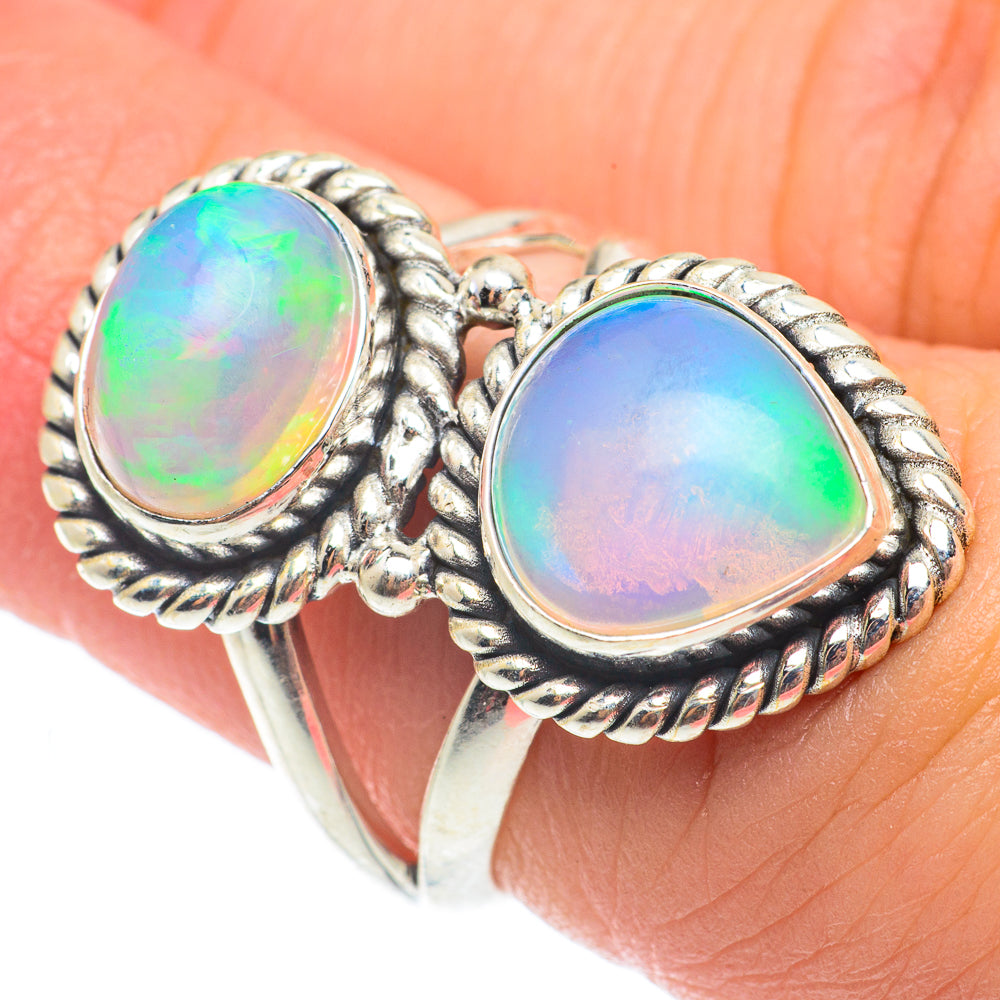 Ethiopian Opal Rings handcrafted by Ana Silver Co - RING65058