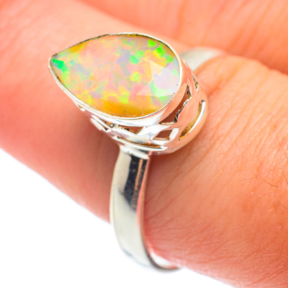 Ethiopian Opal Rings handcrafted by Ana Silver Co - RING65071