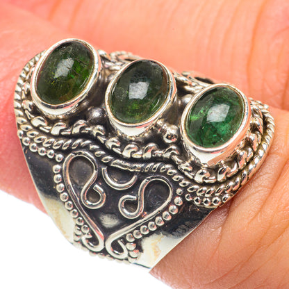 Green Tourmaline Rings handcrafted by Ana Silver Co - RING65079