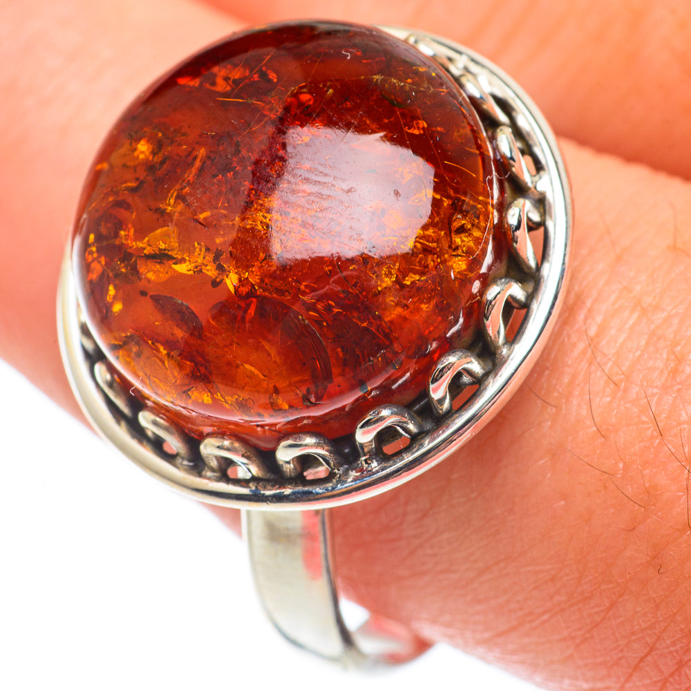 Baltic Amber Rings handcrafted by Ana Silver Co - RING65082