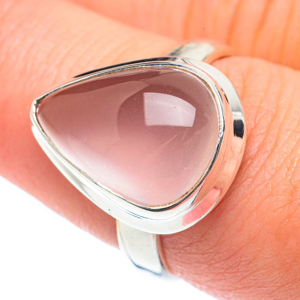 Rose Quartz Rings handcrafted by Ana Silver Co - RING65085
