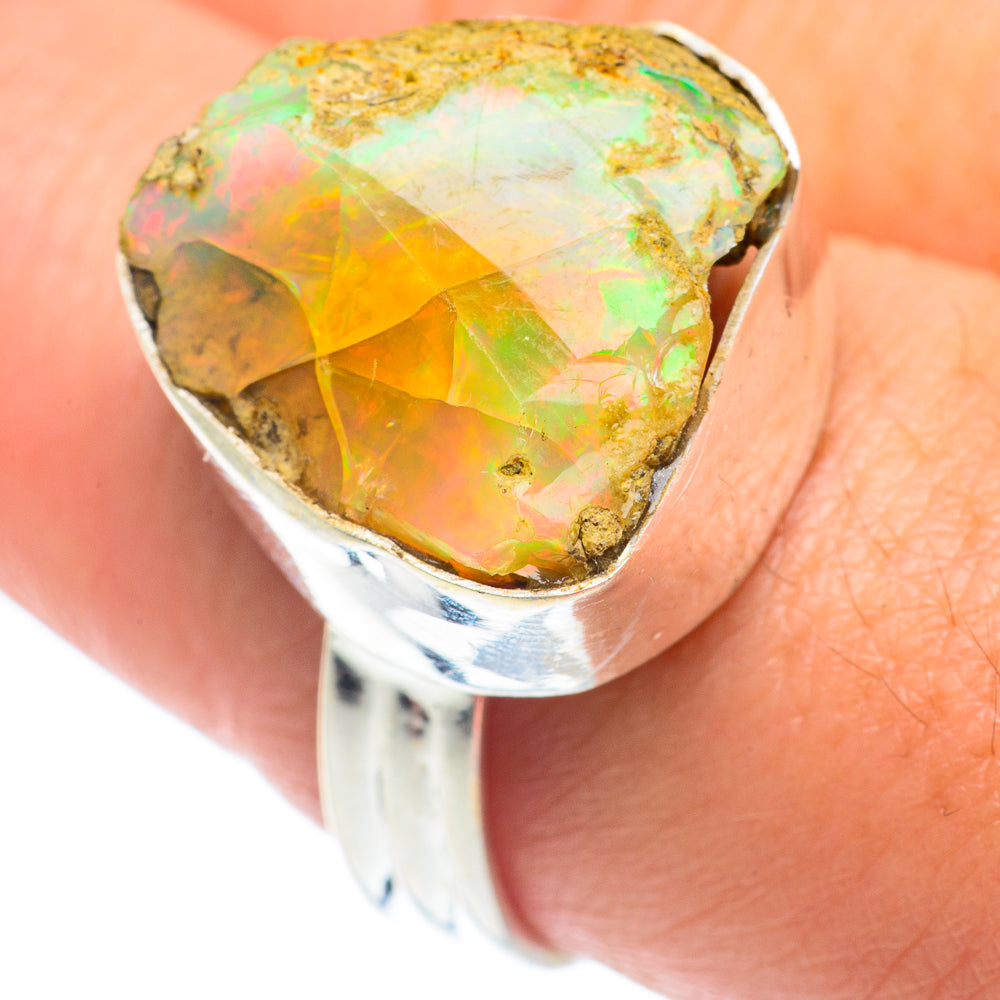 Ethiopian Opal Rings handcrafted by Ana Silver Co - RING65089