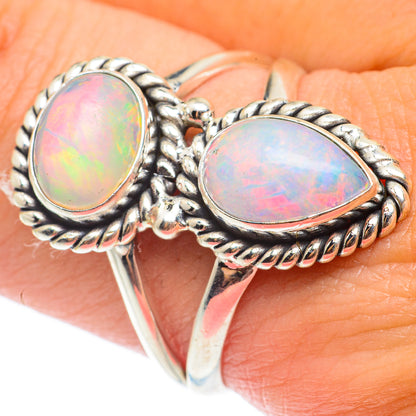 Ethiopian Opal Rings handcrafted by Ana Silver Co - RING65091