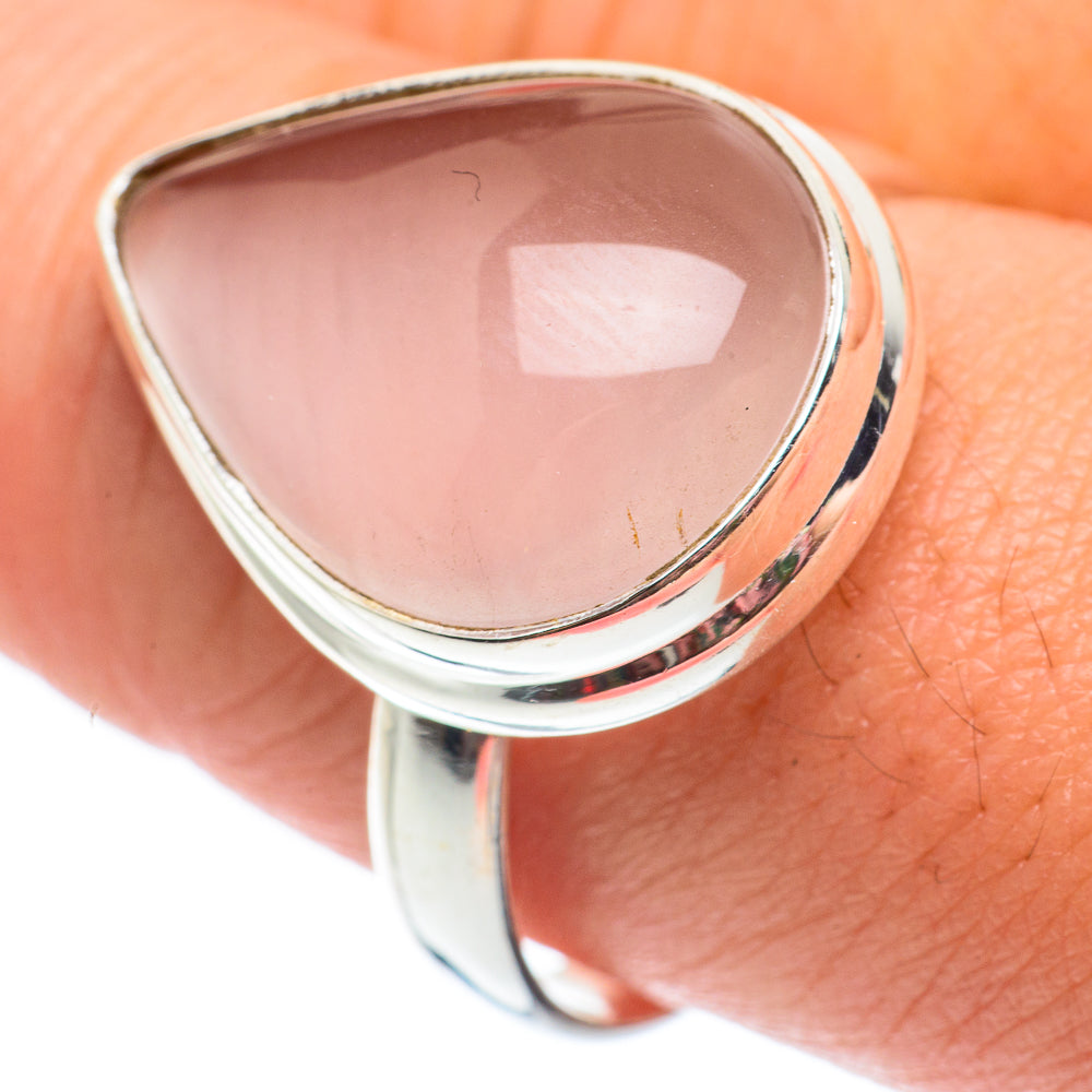 Rose Quartz Rings handcrafted by Ana Silver Co - RING65101