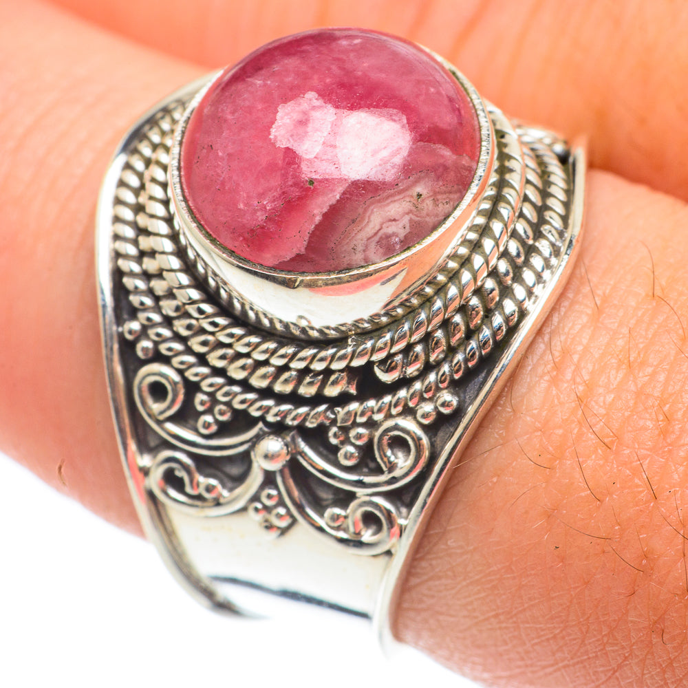 Rhodochrosite Rings handcrafted by Ana Silver Co - RING65102