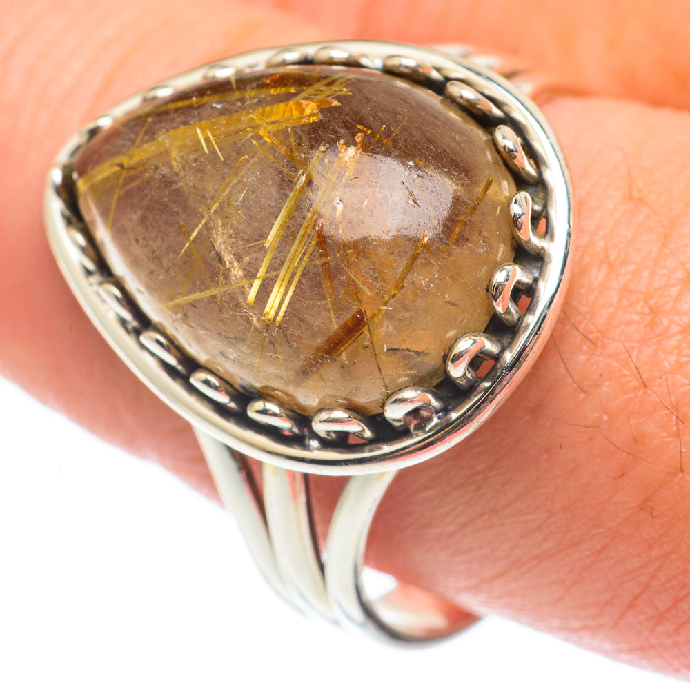 Rutilated Quartz Rings handcrafted by Ana Silver Co - RING65103