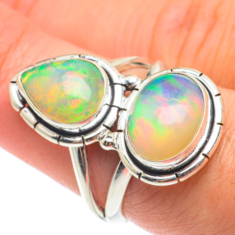 Ethiopian Opal Rings handcrafted by Ana Silver Co - RING65105