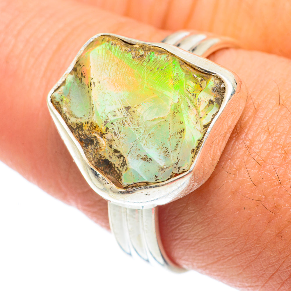 Ethiopian Opal Rings handcrafted by Ana Silver Co - RING65106