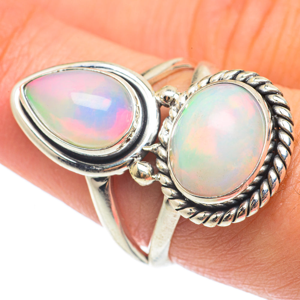 Ethiopian Opal Rings handcrafted by Ana Silver Co - RING65108