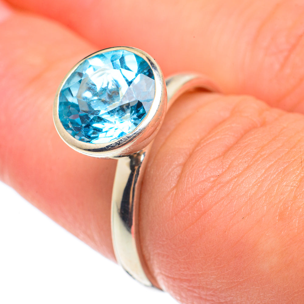 Blue Topaz Rings handcrafted by Ana Silver Co - RING65110