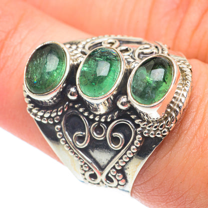Green Tourmaline Rings handcrafted by Ana Silver Co - RING65113
