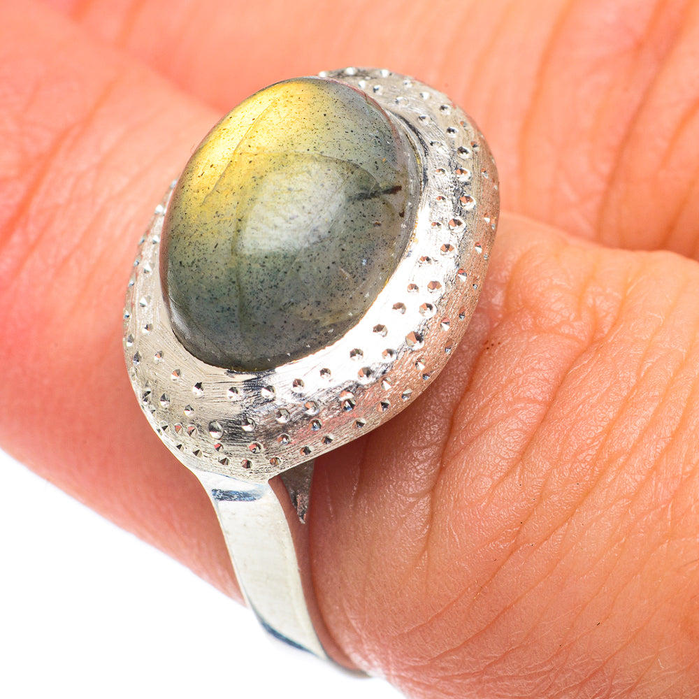 Labradorite Rings handcrafted by Ana Silver Co - RING65114