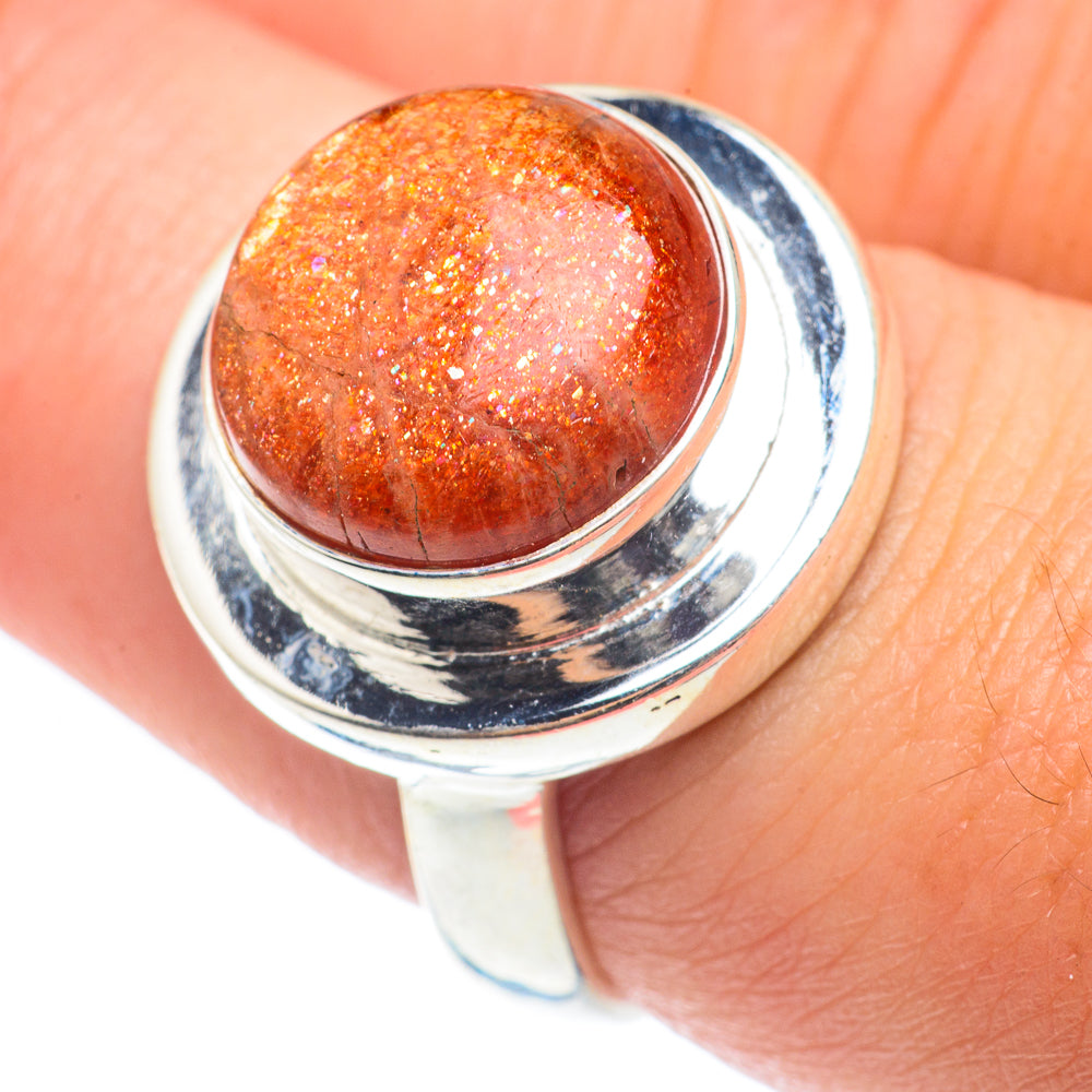Sunstone Rings handcrafted by Ana Silver Co - RING65117