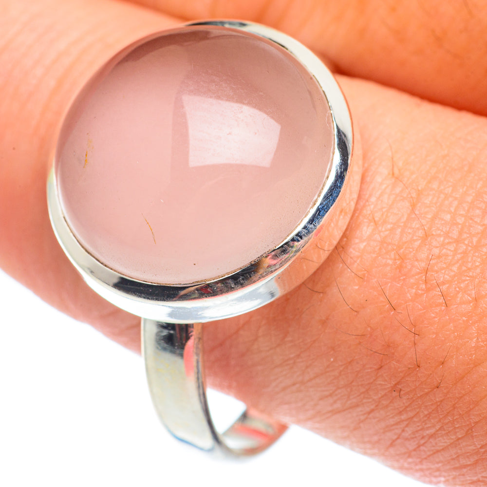 Rose Quartz Rings handcrafted by Ana Silver Co - RING65119