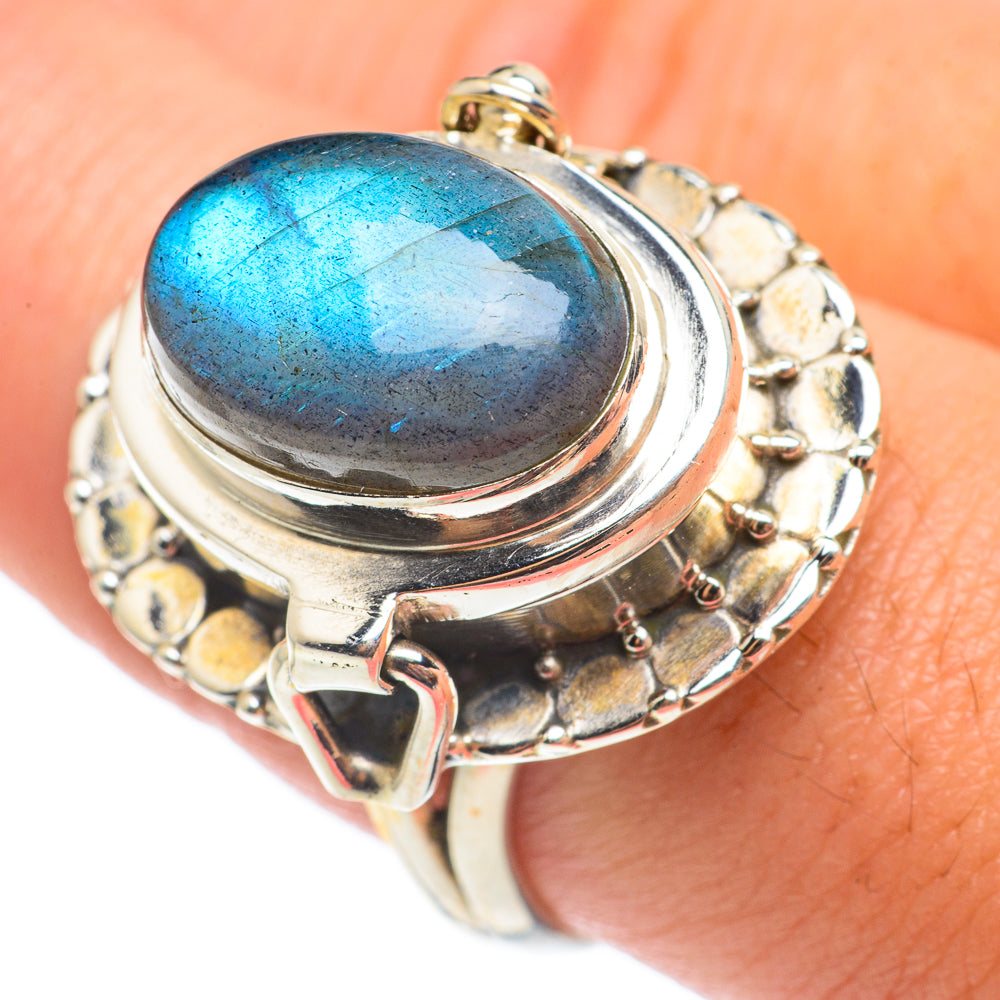 Labradorite Rings handcrafted by Ana Silver Co - RING65123