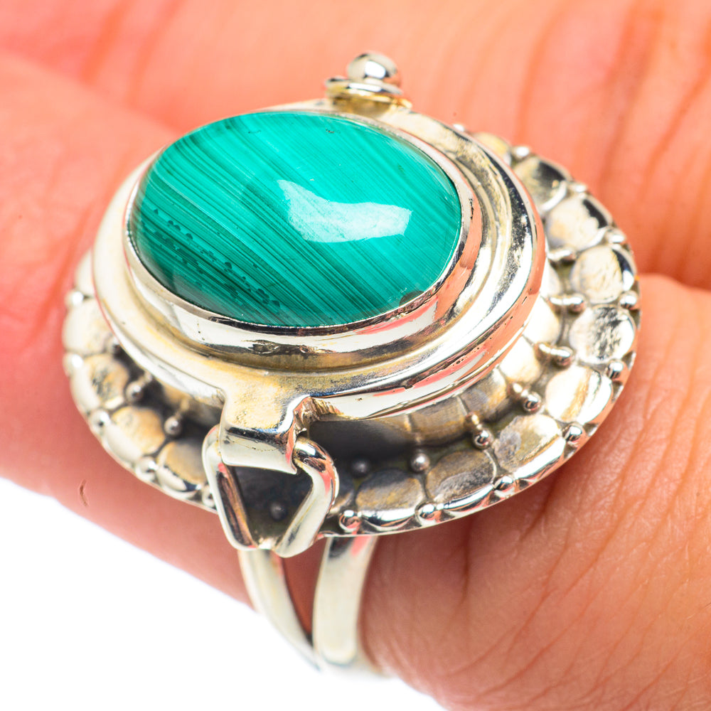 Malachite Rings handcrafted by Ana Silver Co - RING65126