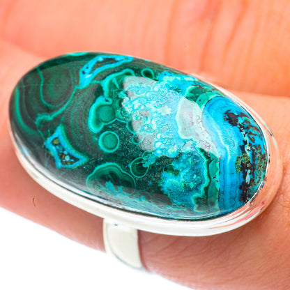 Malachite In Chrysocolla Rings handcrafted by Ana Silver Co - RING65127