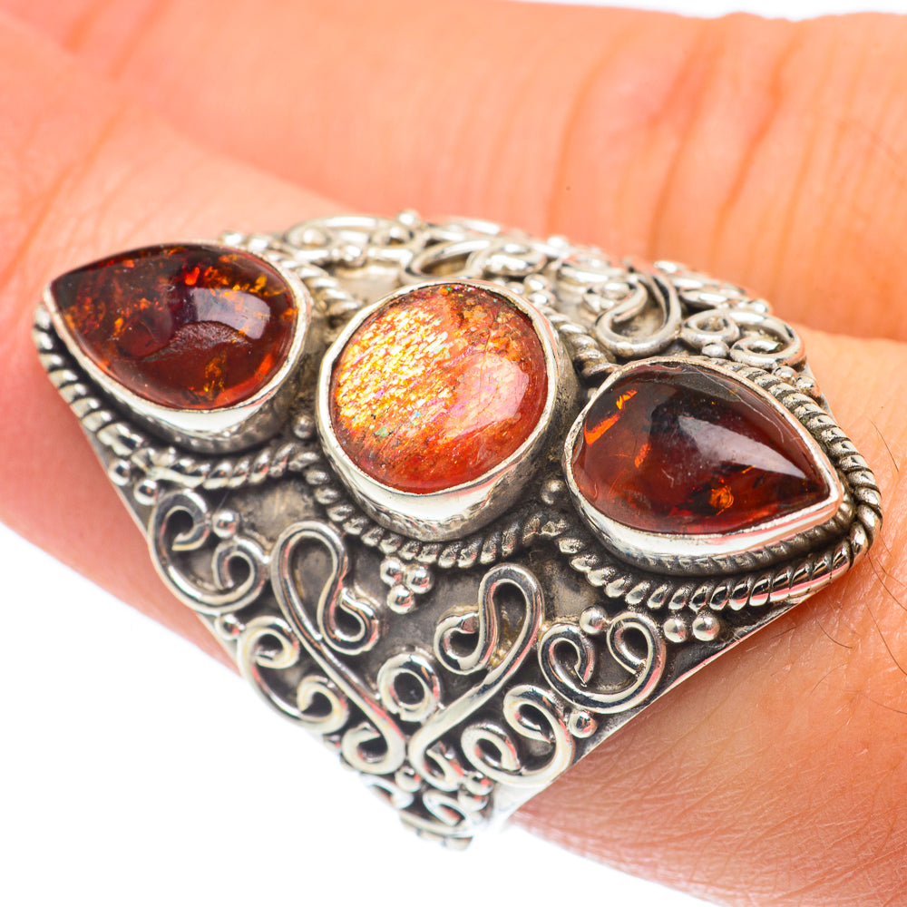 Sunstone Rings handcrafted by Ana Silver Co - RING65130
