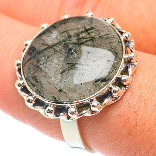 Tourmalinated Quartz Rings handcrafted by Ana Silver Co - RING65139