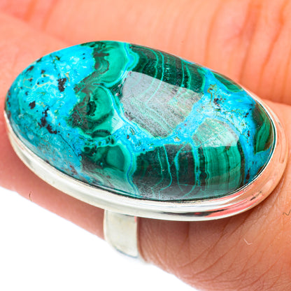 Malachite In Chrysocolla Rings handcrafted by Ana Silver Co - RING65144