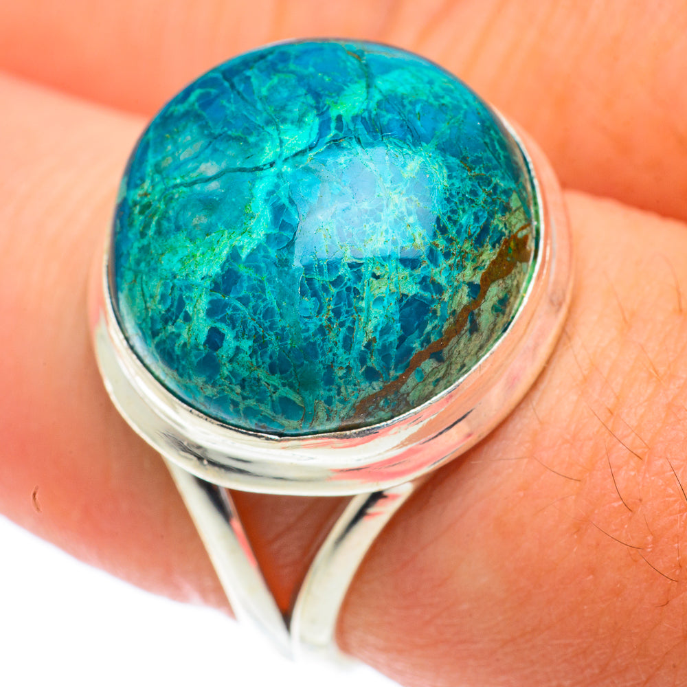 Chrysocolla Rings handcrafted by Ana Silver Co - RING65150