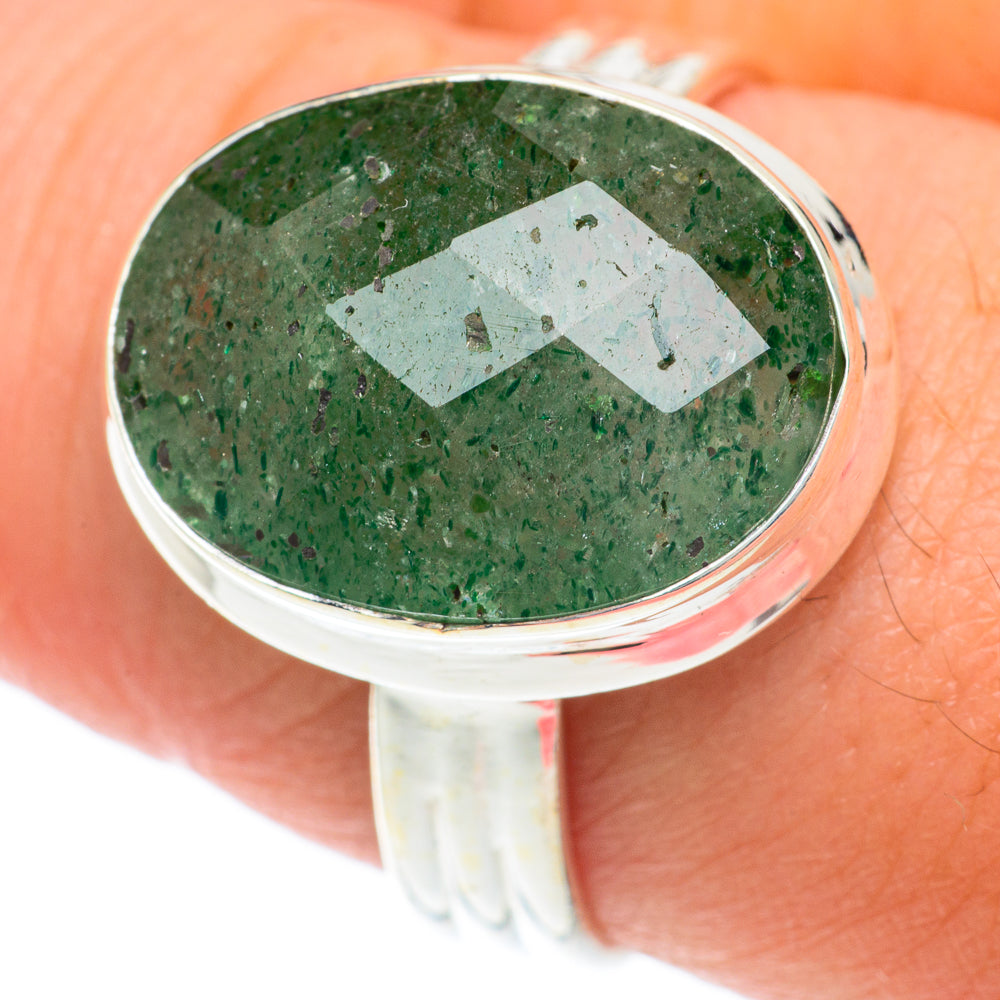 Green Aventurine Rings handcrafted by Ana Silver Co - RING65154