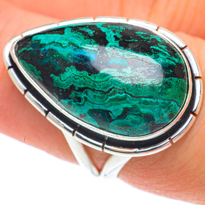 Malachite In Chrysocolla Rings handcrafted by Ana Silver Co - RING65156