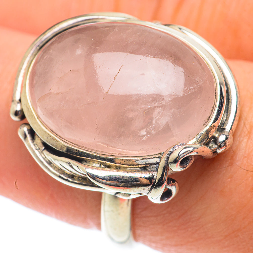 Rose Quartz Rings handcrafted by Ana Silver Co - RING65162