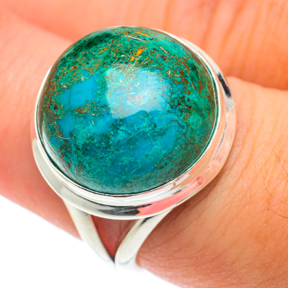 Chrysocolla Rings handcrafted by Ana Silver Co - RING65174