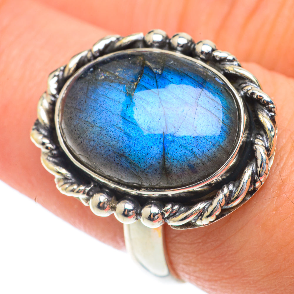Labradorite Rings handcrafted by Ana Silver Co - RING65179