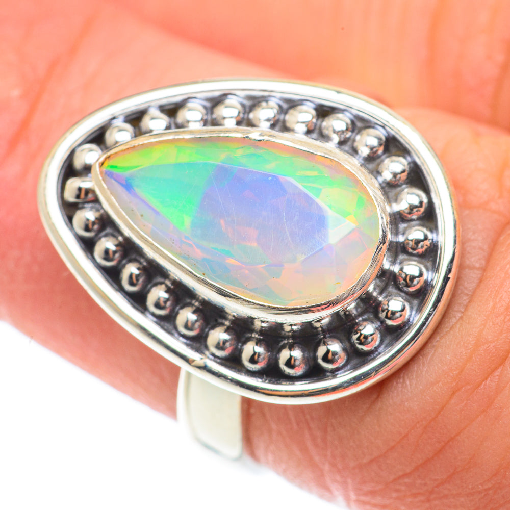 Ethiopian Opal Rings handcrafted by Ana Silver Co - RING65203