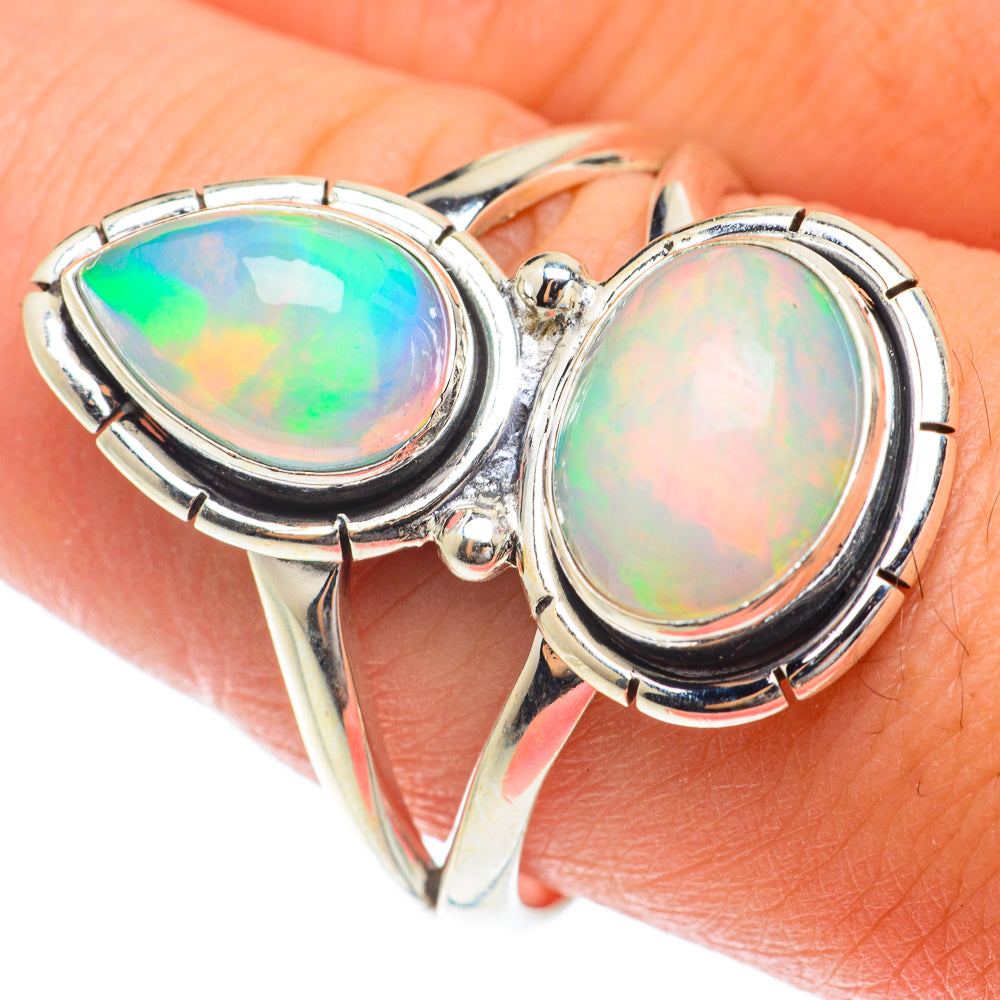 Ethiopian Opal Rings handcrafted by Ana Silver Co - RING65204