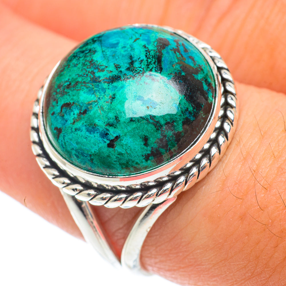 Chrysocolla Rings handcrafted by Ana Silver Co - RING65214