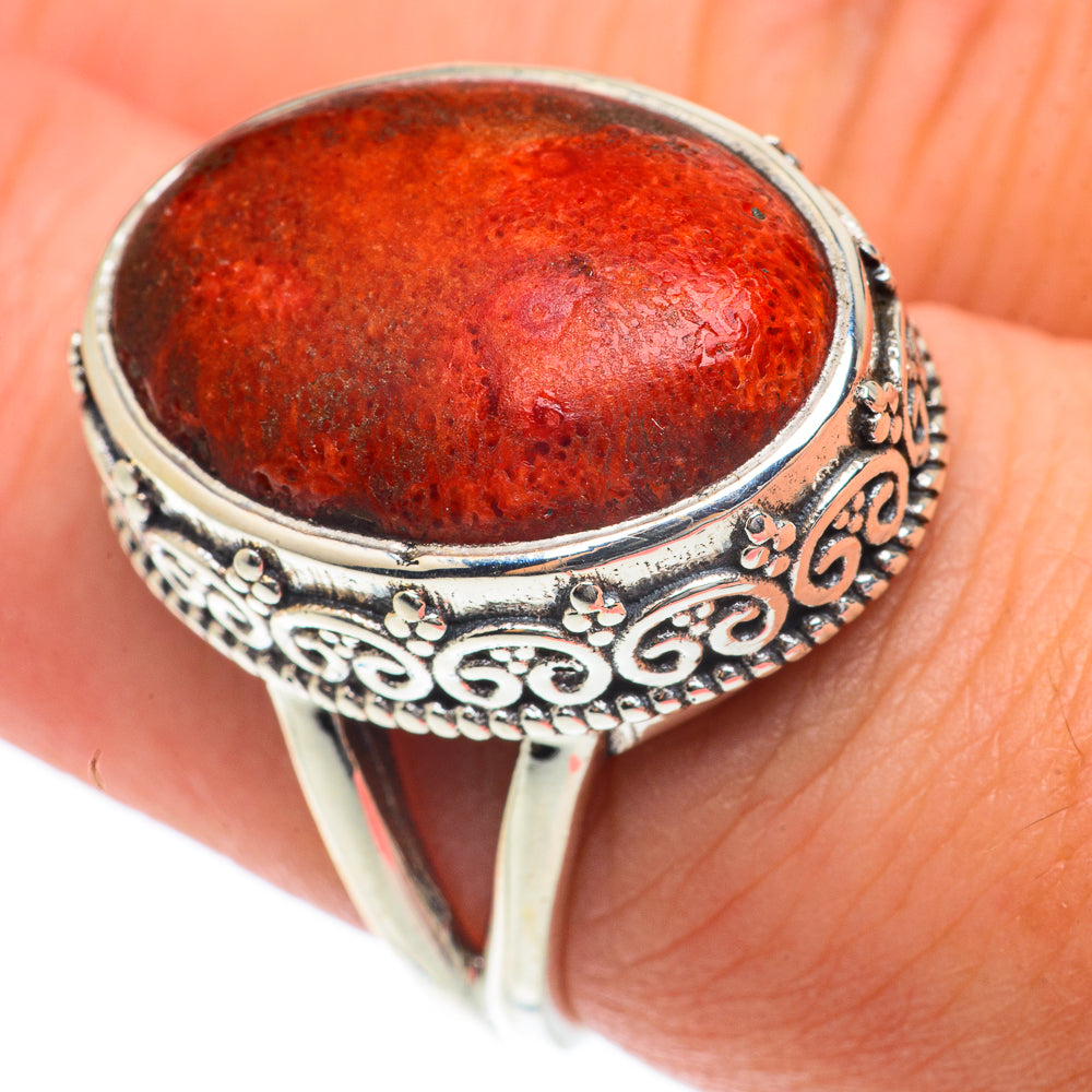 Sponge Coral Rings handcrafted by Ana Silver Co - RING65218