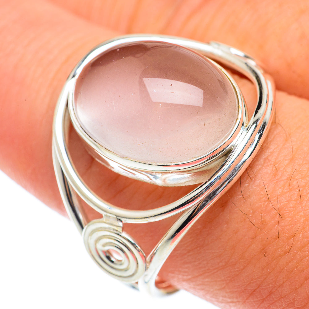Rose Quartz Rings handcrafted by Ana Silver Co - RING65219