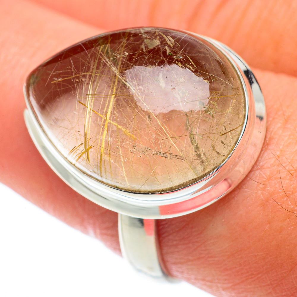 Rutilated Quartz Rings handcrafted by Ana Silver Co - RING65224