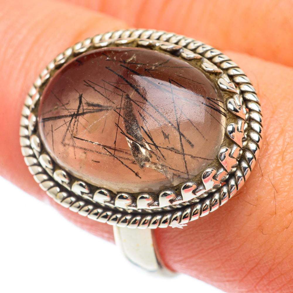Tourmalinated Quartz Rings handcrafted by Ana Silver Co - RING65225