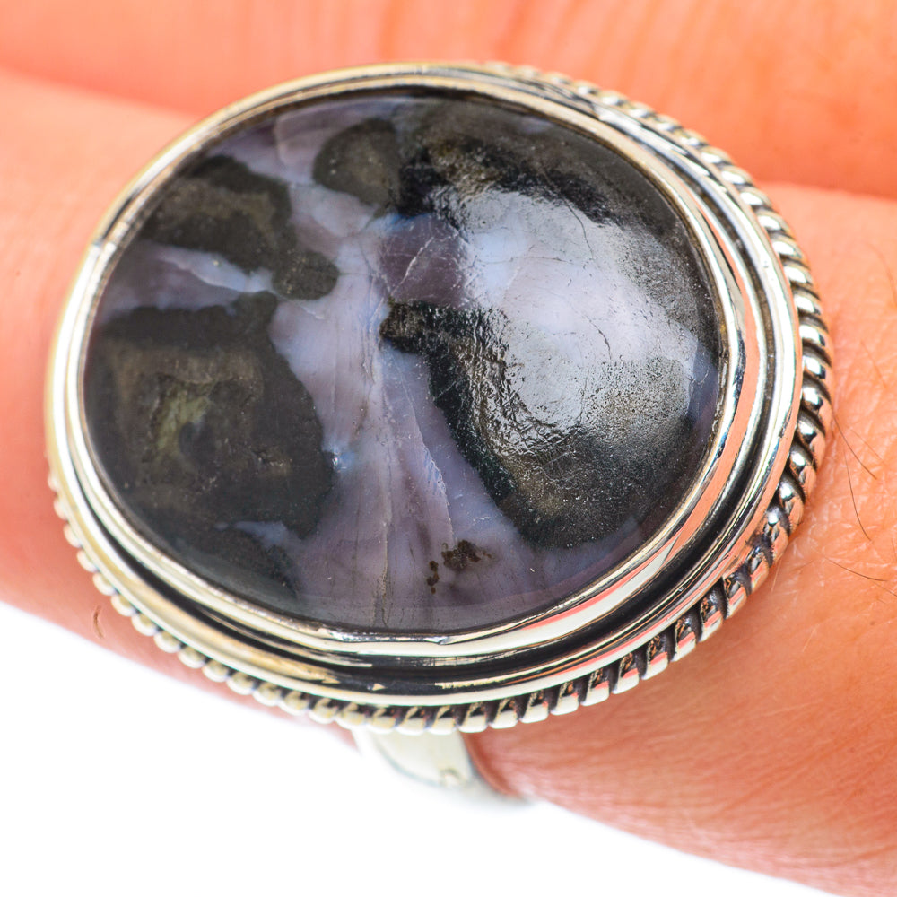 Gabbro Stone Rings handcrafted by Ana Silver Co - RING65226