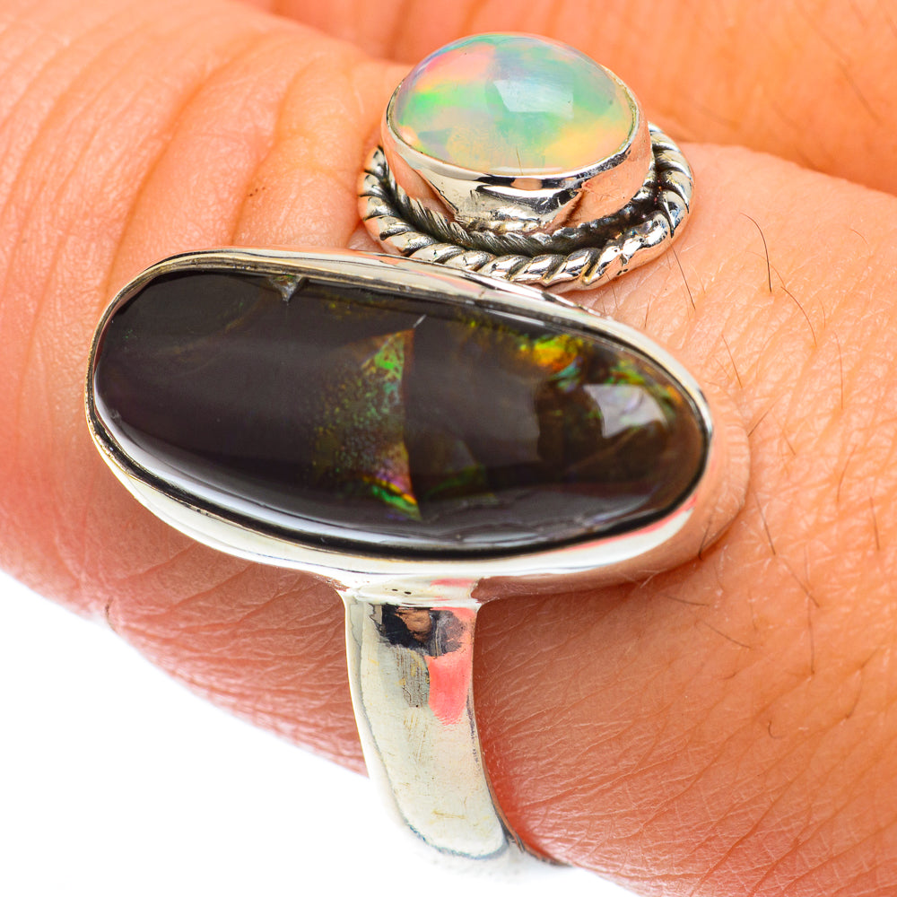 Mexican Fire Agate Rings handcrafted by Ana Silver Co - RING65231