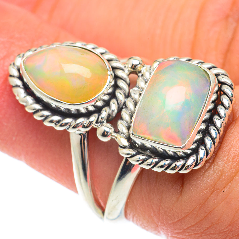 Ethiopian Opal Rings handcrafted by Ana Silver Co - RING65233