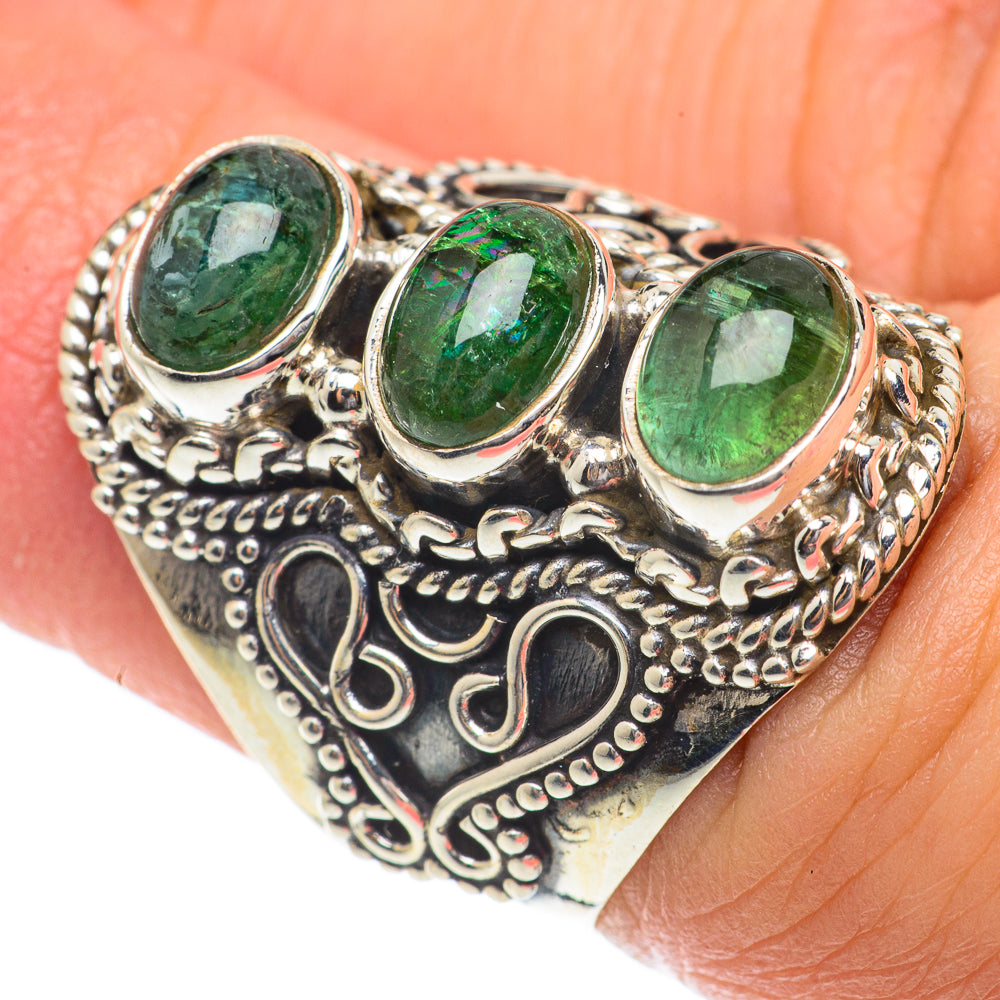 Green Tourmaline Rings handcrafted by Ana Silver Co - RING65238